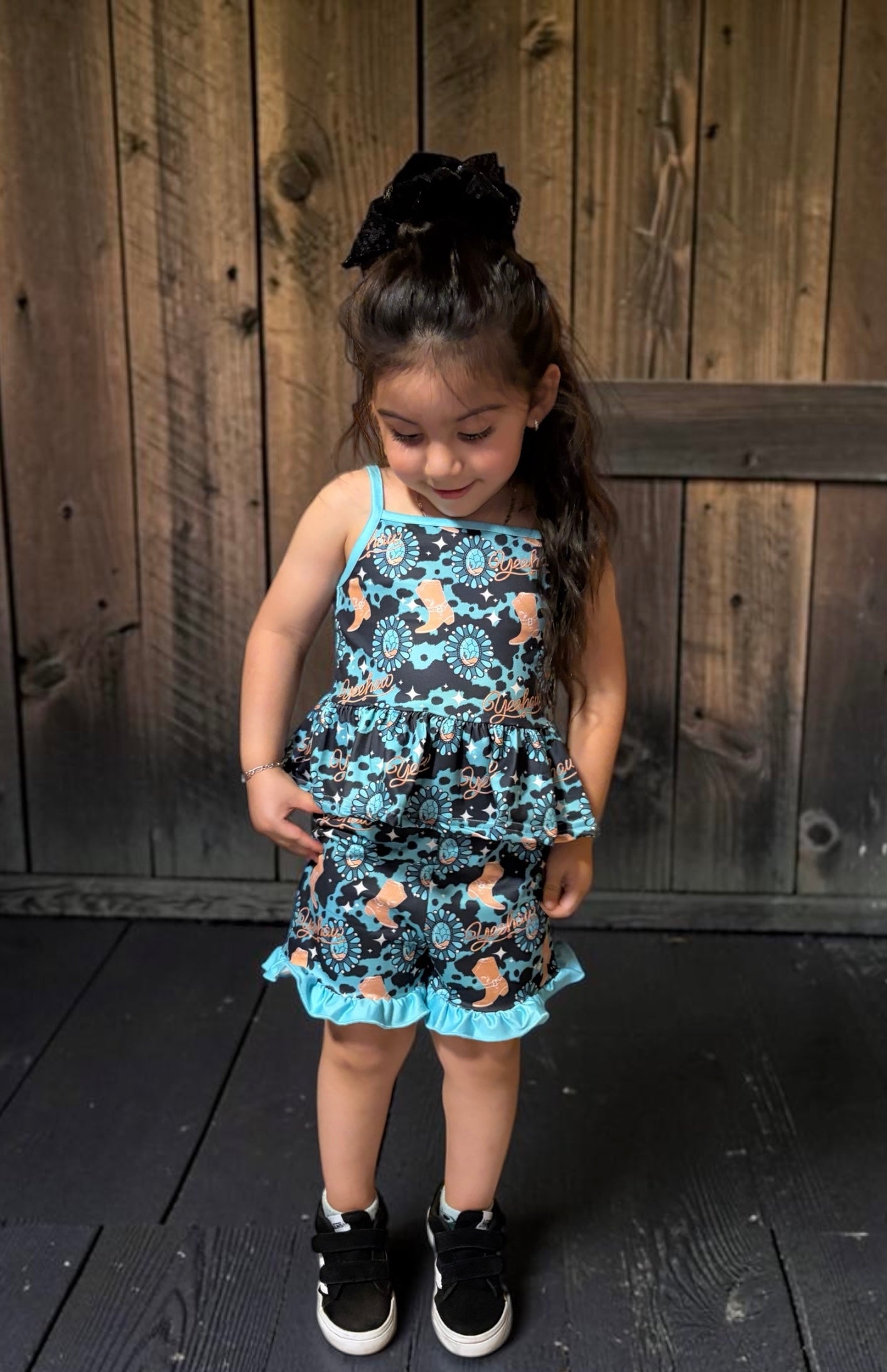 Yeehaw Turquoise Two-Piece Set