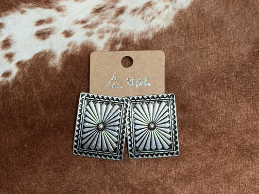 Concho post earrings