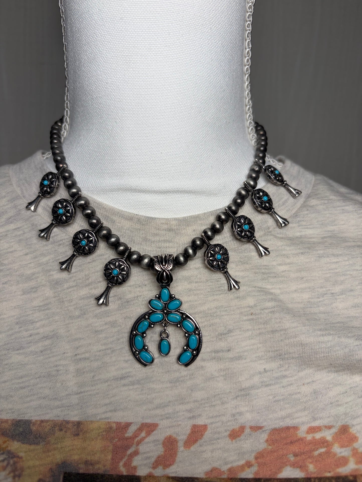 Small Turquoise Squash Necklace