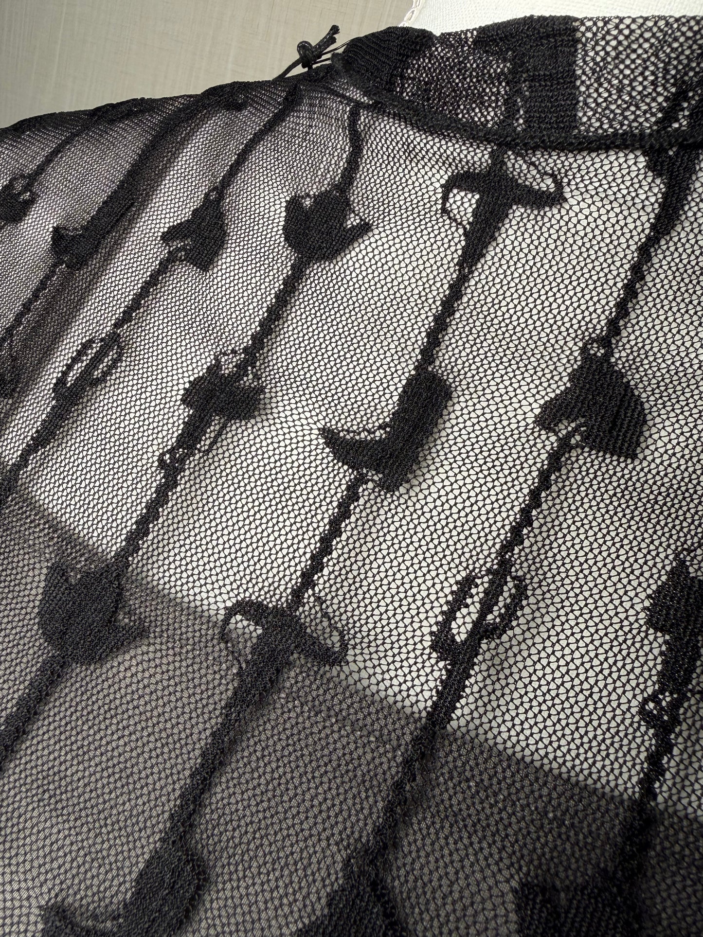 Black Western Mesh Top
