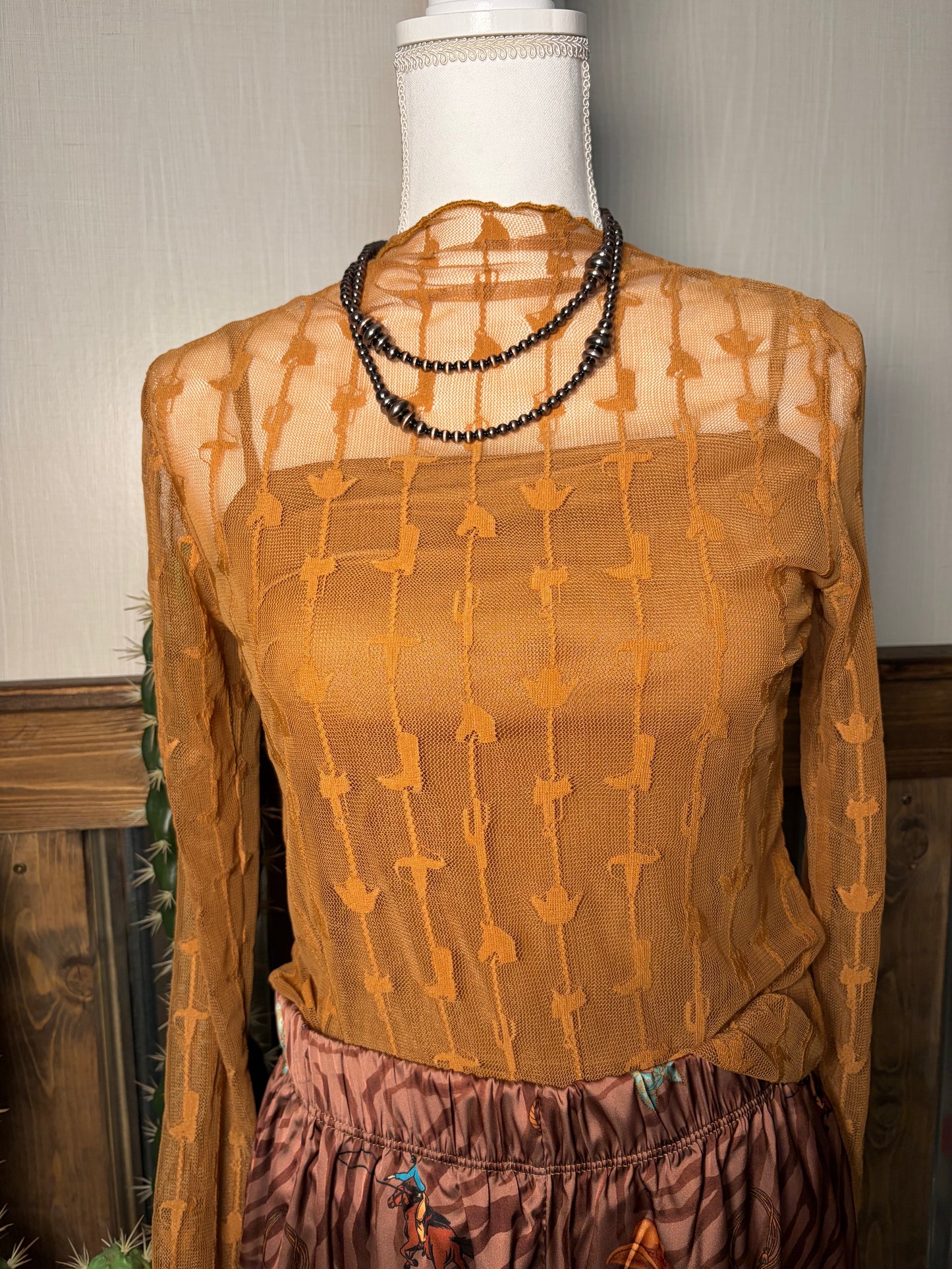 Western Mesh top