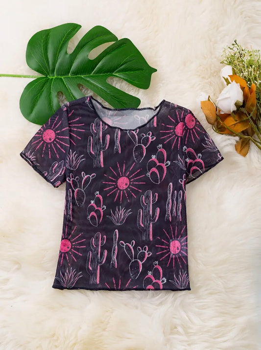 Desert Cactus Mesh Tee